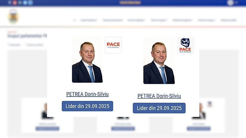 Rumuńska partia Pace usunęła logo ze strony parlamentu 3.12.2025 r. 