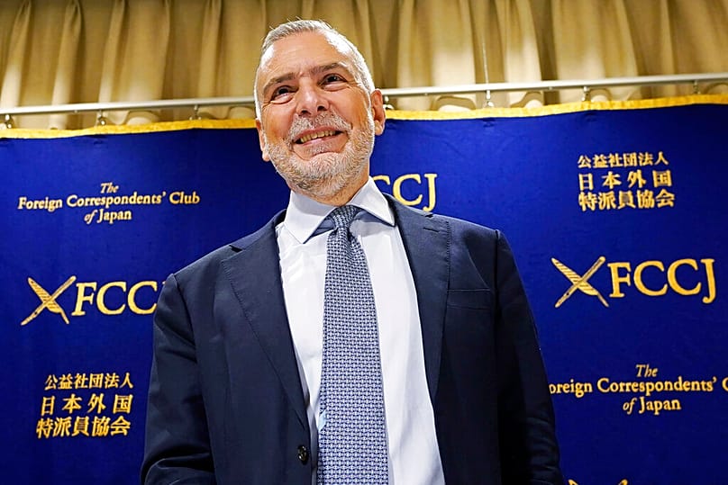 ستيفانو سانيينو، يحضر مؤتمرًا صحفيًا في نادي المراسلين الأجانب، يوم الجمعة 27 يناير 2023،