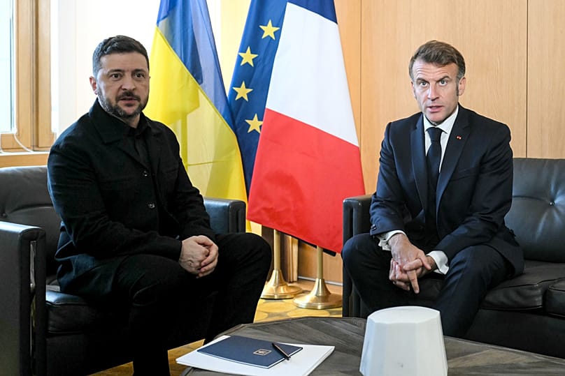امانوئل ماکرون و ولودیمیر زلنسکی