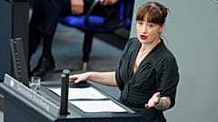 Heidi Reichinnek, Fraktionsvorsitzende der Partei Die Linke, am Mittwoch, dem 14. Mai 2025.