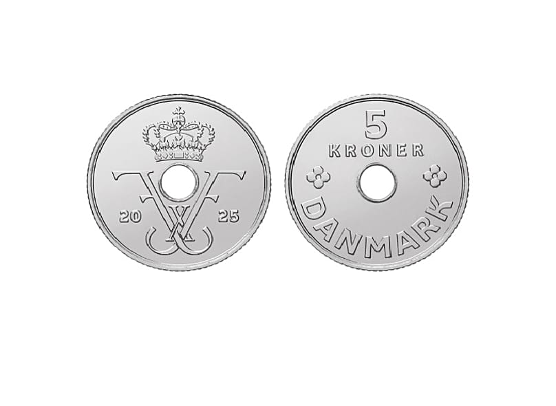 La moneda de 5 coronas danesas (unos 0,67 euros)