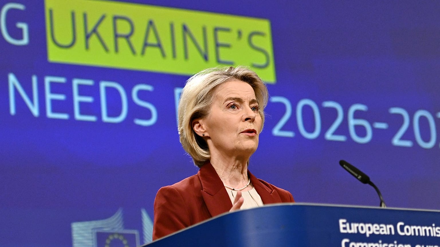 Ursula von der Leyen presented the reparations loan on Wednesday.