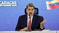 Nicolás Maduro venezuelai elnök egy caracasi sajtóértekezleten 2025. szeptember 15-én