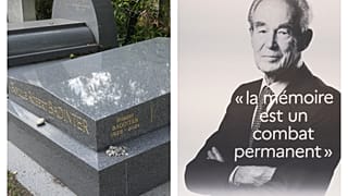 La tombe de l'ancien ministre de la Justice Robert Badinter, à Bagneux en France. 