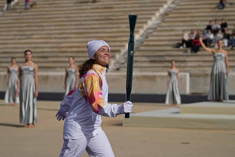 Η ιταλίδα τενίστρια Τζασμίν Παολίνι, χρυσή ολυμπιονίκης του τένις στο Παρίσι το 2024