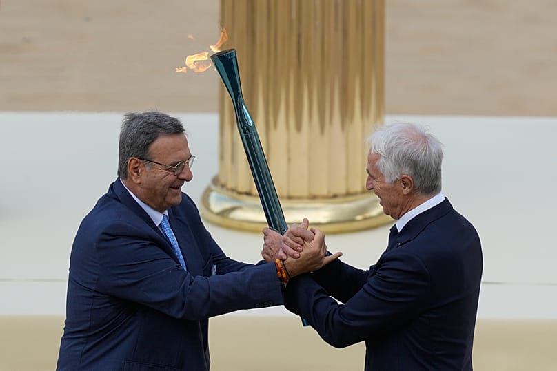 Η στιγμή της παράδοσης της φλόγας