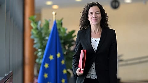 DOSSIER : Roxana Minzatu, commissaire européenne chargée des personnes, des compétences et de la préparation, à Bruxelles, le 18 septembre 2024.