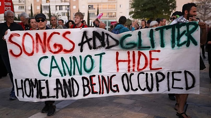 Protests calling for the boycott of Israel at Eurovision