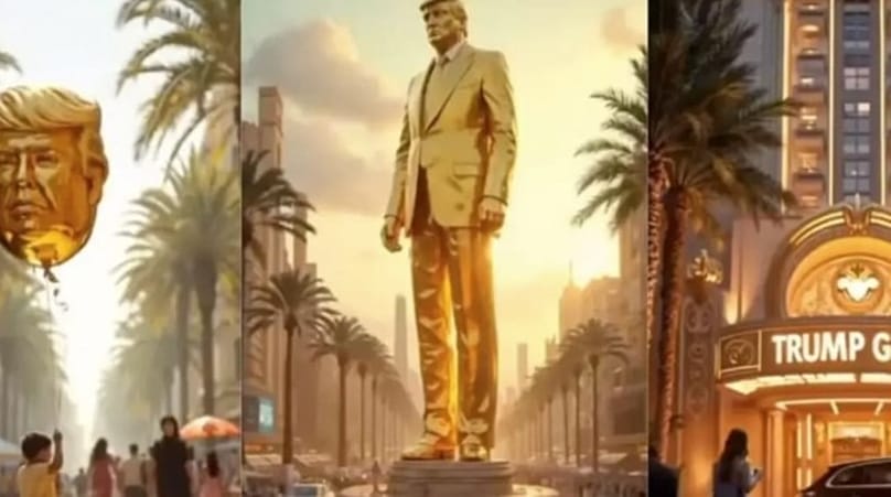 Captura de pantalla del vídeo publicado por Trump sobre la "Riviera de Oriente Medio".