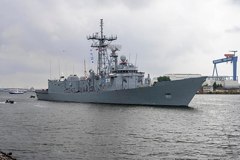 FILE: The Polish frigate "General Kosciuszko" sets course at the start of the Baltic Operations (BALTOPS) NATO maneuver from the port of Warenmuende, 5 June 2025.