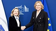 Nadia Calviño (left), President of the European Investment Bank, and Henna Virkkunen, Executive Vice-President of the European Commission.