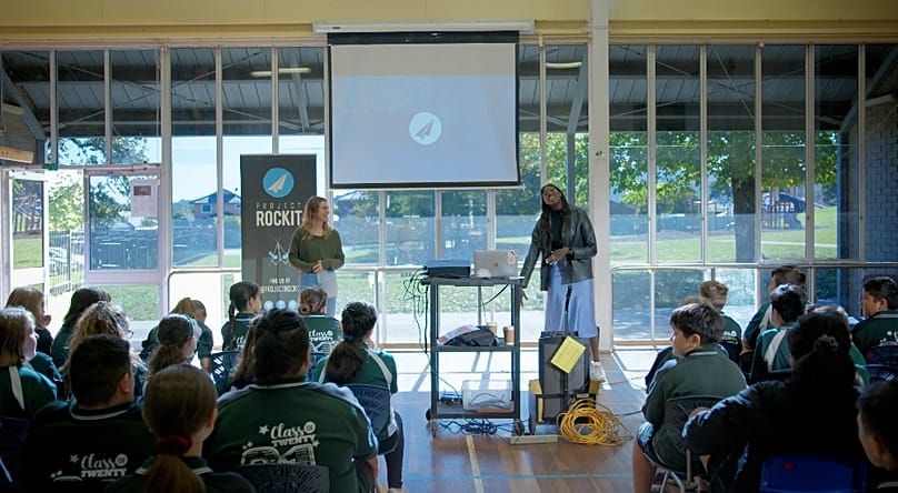 A Project Rockit rendezvénye egy ausztrál iskolában