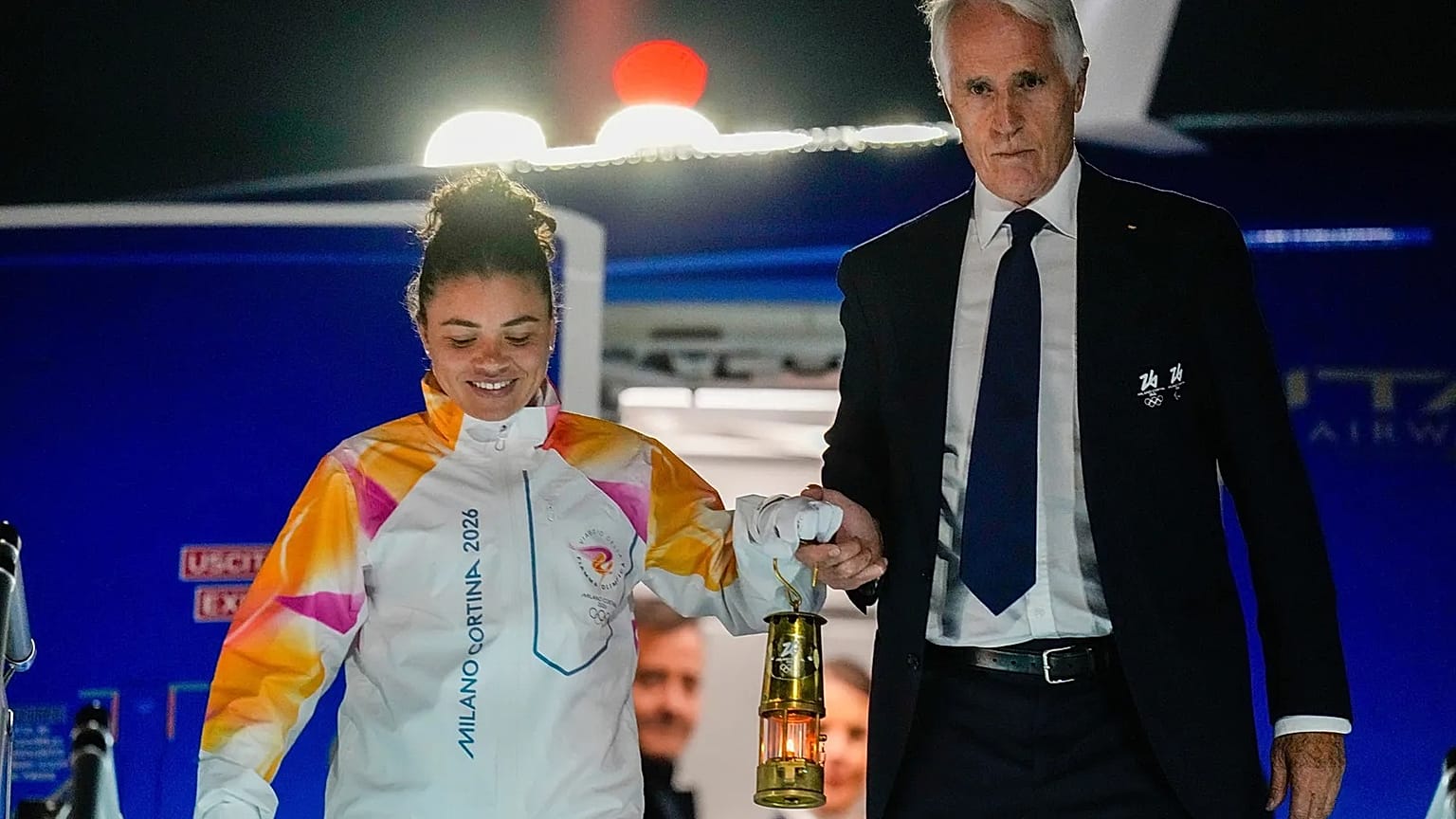 Chegada da chama olímpica a Itália