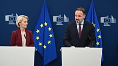 Ursula von der Leyen y Dan Jorgensen, comisario de Energía de la UE para 2025, el 3 de diciembre de 2025