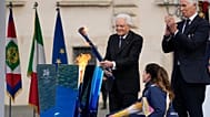 Il Presidente della Repubblica Sergio Mattarella accende il braciere della fiamma olimpica, Roma, 5/12/2025
