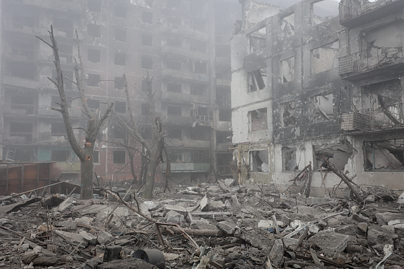 Ruins of what was the town of Kostyantynivka, 28 November, 2025