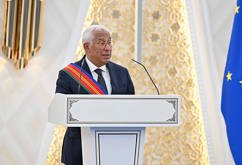 Kazakh President awarded António Costa with the Dostyk Order of the first degree during his visit. 