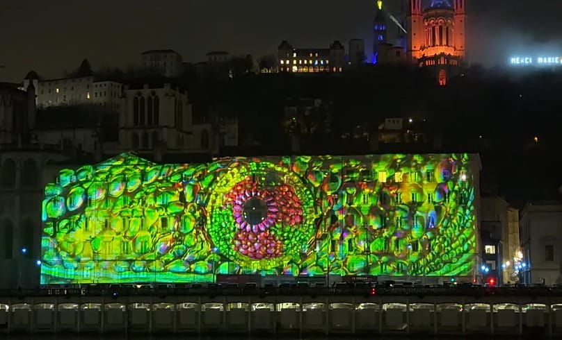 Le Palais de Justice de Lyon illuminé 