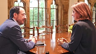 Συνάντηση του Προέδρου της Δημοκρατίας με την προσωπική απεσταλμένη του Γενικού Γραμματέα των Ηνωμένων Εθνών, Μαρία Άνχελα Ολγκίν.