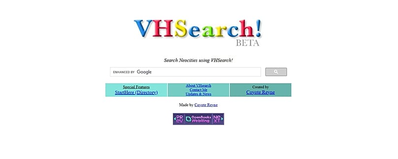 VHS Search arama motoru