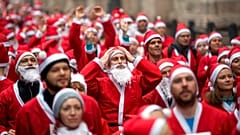 Course du Père Noël à Budapest
