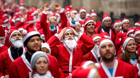 Course du Père Noël à Budapest