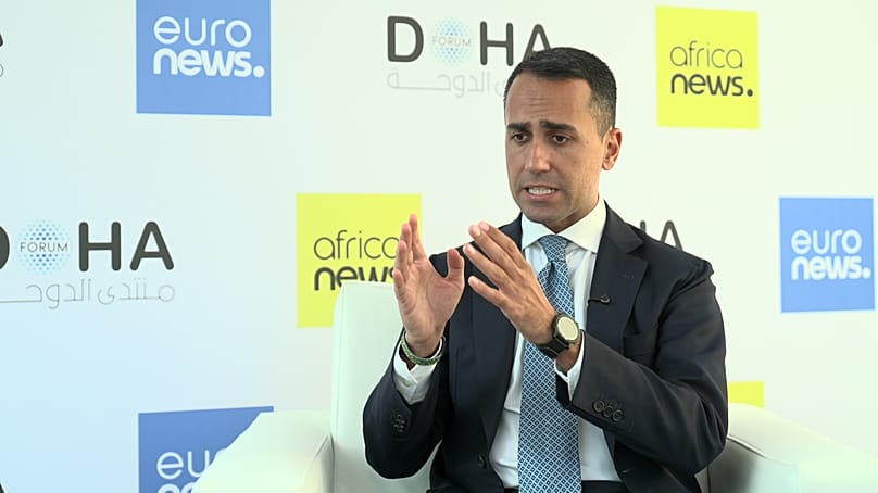 Luigi Di Maio em entrevista à Euronews