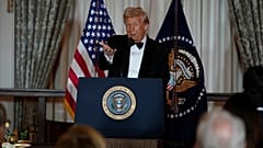 US President Donald Trump speaks at a Kennedy Center Honors reception in Washington, 6 December 2025