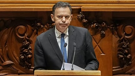 O primeiro-ministro, Luís Montenegro, no Parlamento