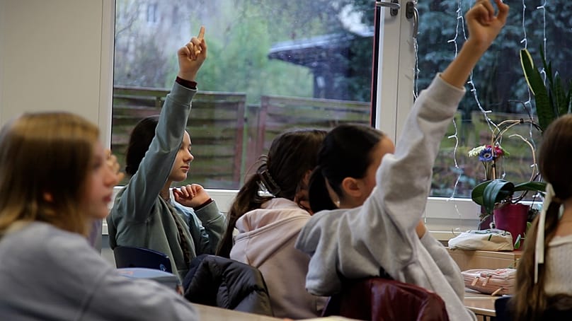 Alumnos en el colegio, Berlín, 05.12.2025