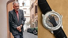 Roma'dayken: Francis Ford Coppola, tek örnek F.P. Journe FFC Prototype bilek saatini takıyor, Roma, 2025