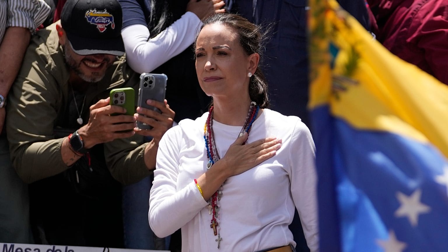 La líder opositora venezolana María Corina Machado en Caracas, Venezuela, el 9 de enero de 2025.