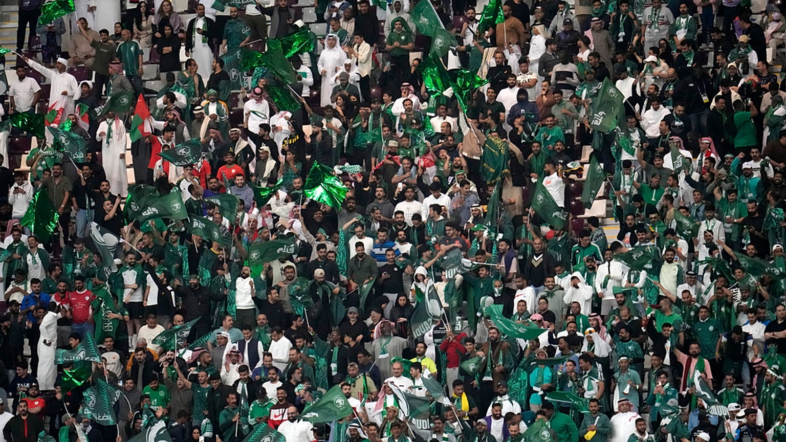 مشجعو فريق السعودية 