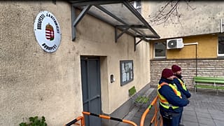 A Szőlő utcai javítóintézet bejárata, Budapest, 2025.12.09.