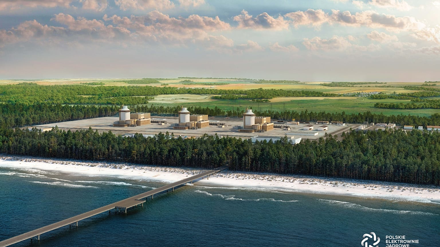 Wizualizacja pierwszej elektrowni jądrowej w Polsce