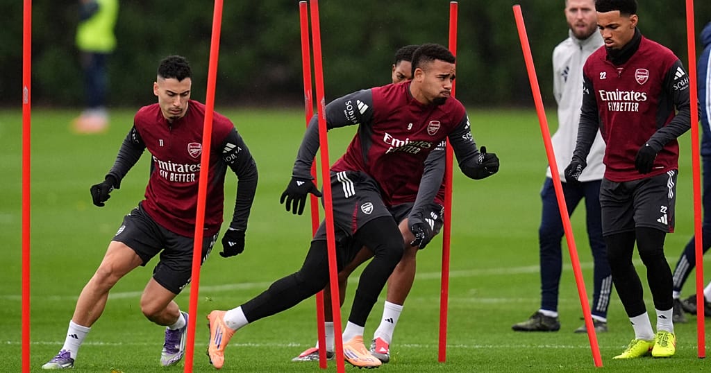 Rice, Trossard and Saliba absent from Arsenal training ahead of Club Brugge UCL trip