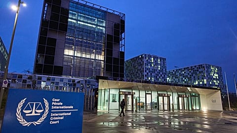 Lahey'deki Uluslararası Ceza Mahkemesi'nin dış cephesinden bir görünüm, 9 Aralık 2025