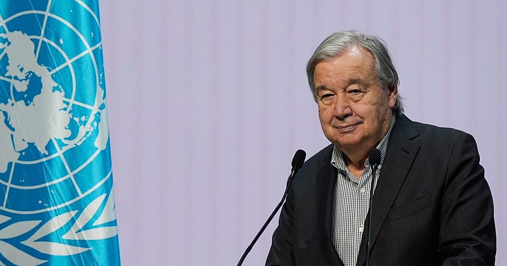 UN Chief urges world leaders to choose peace over war in new year message