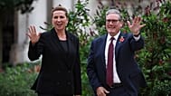 Mette Frederiksen dán és Keir Starmer brit kormányfő októberben, Londonban