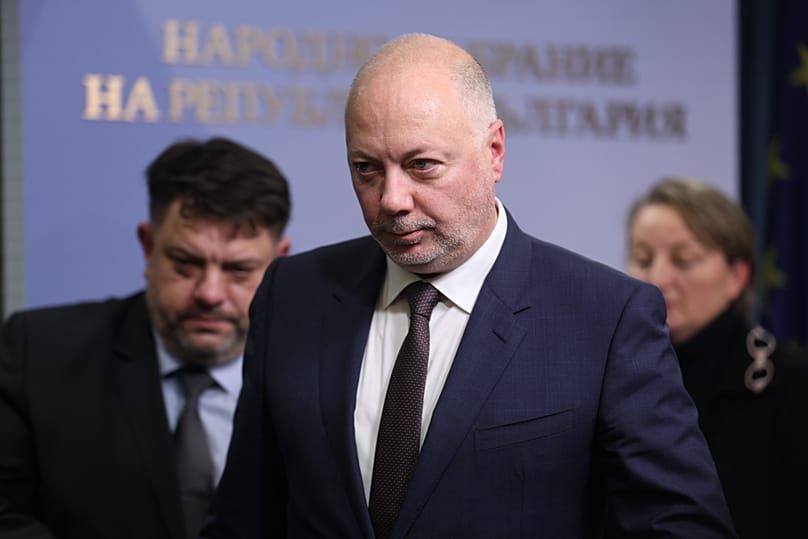 Bulgarian Prime Minister Rosen Zhelyazkov announces that the government has resigned at the Parliament in Sofia, 11 December, 2025