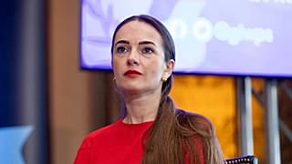 Oleksandra Matviychuk a una cerimonia di premiazione