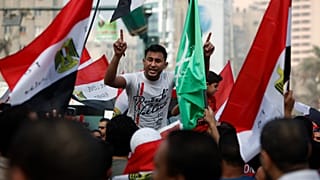 A Muszlim Testvériség híveinek demonstrációja Egyiptomban