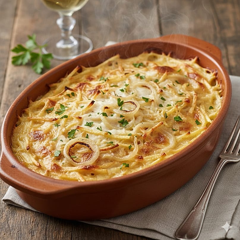 Bacalhau com natas "preguiçoso"