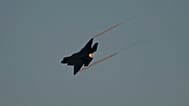 An Israeli Air Force F-35 fighter jet flies over Hatzerim airbase during a graduation ceremony for new pilots, on Thursday, 29 June 2023. 