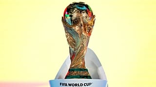 The FIFA World Cup Trophy is displayed in Zurich, 20 November, 2025