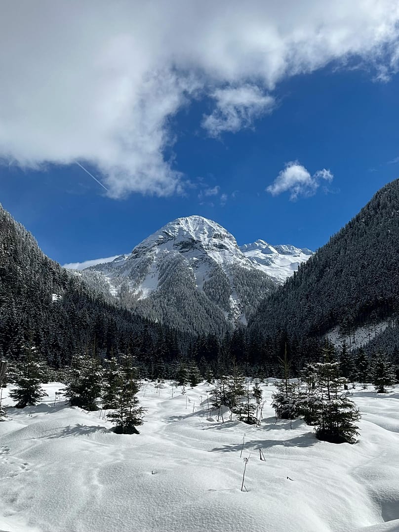 A view of snow fields in Gastein