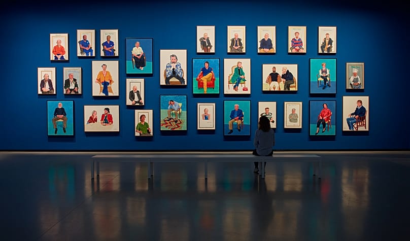 Installation view of David Hockney 25, Gallery 4, Fondation Louis Vuitton, Paris. © David Hockney