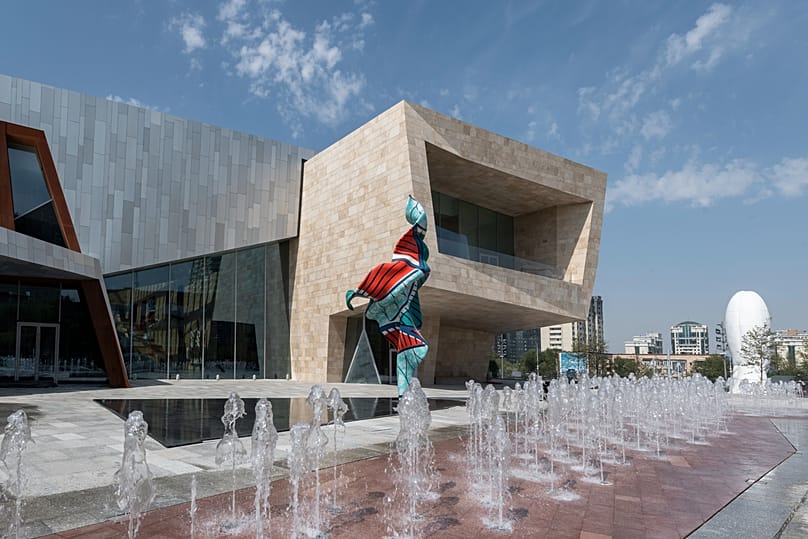 Yinka Shonibare (1962, London) Wind Sculpture (TG) II, 2022 Hand painted aluminium. Commissioned by the Almaty Museum of Arts