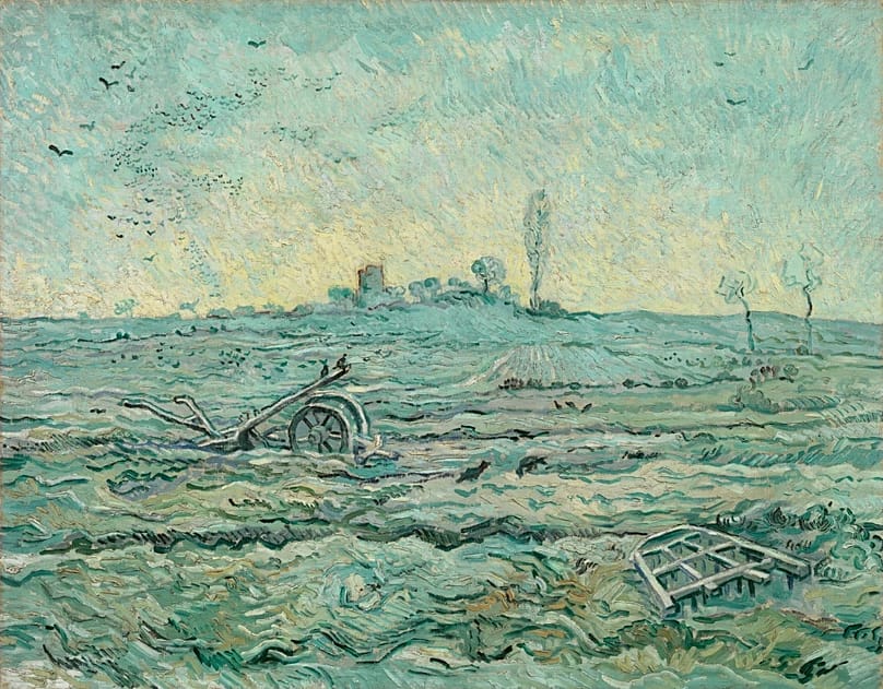 Vincent van Gogh Snow-Covered Field with a Harrow (after Millet), 1890. Oil on canvas. 72.1 cm x 92 cm.