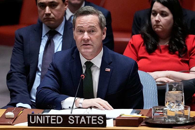  تحدث سفير الولايات المتحدة لدى الأمم المتحدة، مايكل والتز، خلال اجتماع لمجلس الأمن حول أوكرانيا في مقر الأمم المتحدة، يوم الخميس 20 نوفمبر/تشرين الثاني 2025.